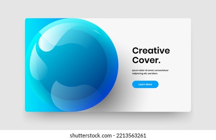 Multicolored realistic balls flyer concept. Abstract postcard design vector illustration.