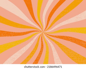 Textura de grunge retro multicolor en posición espiral y giratoria.