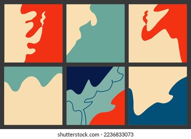 Multicolored retro style abstract background funny copy space color
