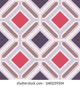 Multicolored rhombuses seamless pattern in retro style. Stock vector illustraion for web, print, scrapbooking, wrapping paper, textiles, background and wallpaper.