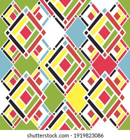 Multicolored rhombuses seamless pattern. Stock vector illustraion for web, print, scrapbooking, wrapping paper, textiles, background and wallpaper.
