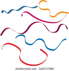 multicolored ribbons on an isolated background