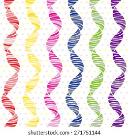 Multicolored Ribbons Seamless Pattern. Festive background.