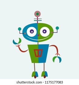 Multicolored robot for your talented children