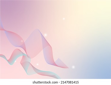 Multicolored Romantic Ribbons Abstract Background, Wavey Nets