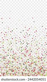 Multicolored Round Background Transparent Vector. Dot Transparent Template. Colorful Fete. Rainbow Confetti Abstract. Geometric Gift Texture.