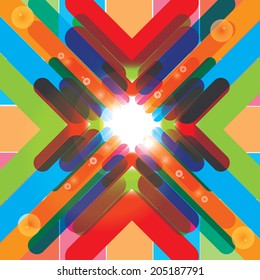 Multicolored round circle abstract design