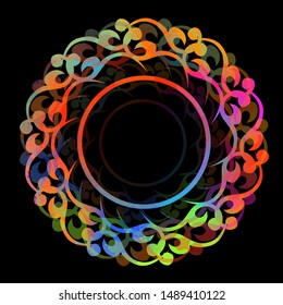 multicolored round frame. Vector illustration