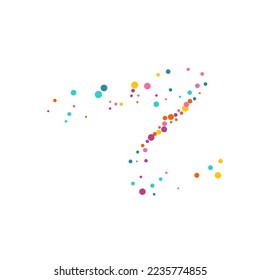 Multicolored Round Happy Vector White Background. Celebration Confetti Illustration. FallingFestive Polka Texture. Rainbow Circle Effect Background.