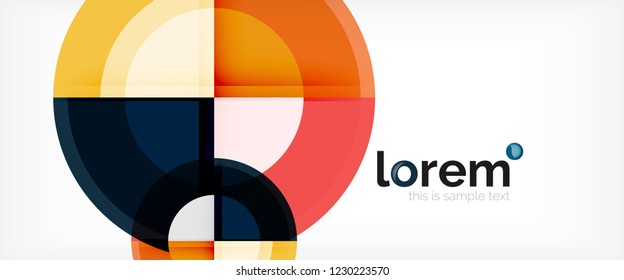 Formas redondas multicoloridas plano de fundo abstrato, ilustração vetorial