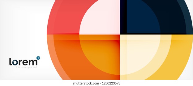 Multicolored round shapes abstract background, vector illustration