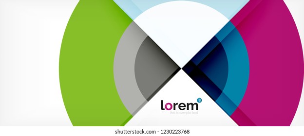 Fondo abstracto de formas redondeadas multicolores, ilustración vectorial