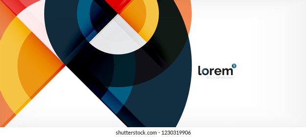 Multicolored round shapes abstract background, vector illustration