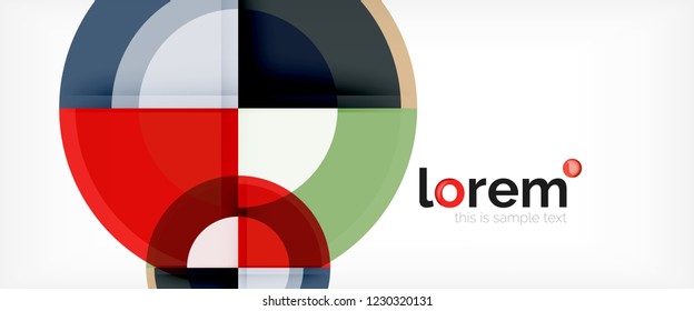 Multicolored round shapes abstract background, vector illustration