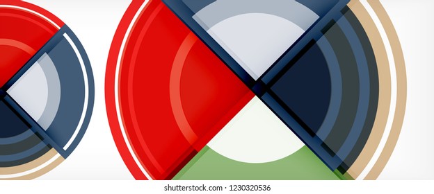 Multicolored round shapes abstract background, vector illustration