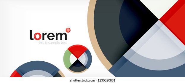 mehrfarbige runde Formen abstrakter Hintergrund, Vektorgrafik