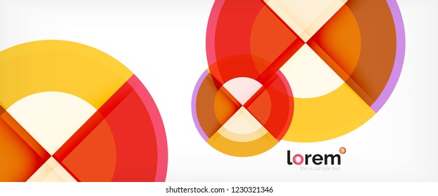 Multicolored round shapes abstract background, vector illustration