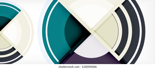 Fondo abstracto de formas redondeadas multicolores, ilustración vectorial