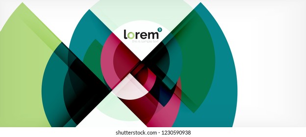 Fondo abstracto de formas redondeadas multicolores, ilustración vectorial