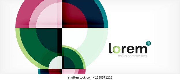 Fondo abstracto de formas redondeadas multicolores, ilustración vectorial