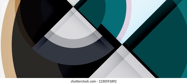 Fondo abstracto de formas redondeadas multicolores, ilustración vectorial