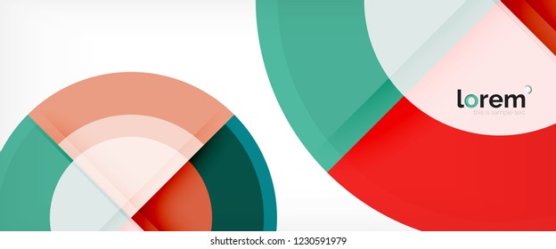 Multicolored round shapes abstract background, vector illustration