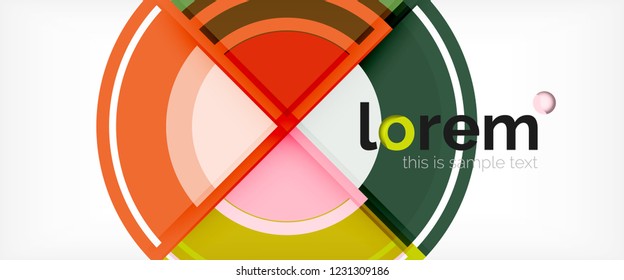 Multicolored round shapes abstract background, vector illustration