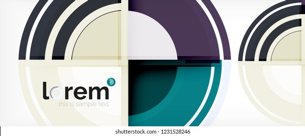 Fondo abstracto de formas redondeadas multicolores, ilustración vectorial