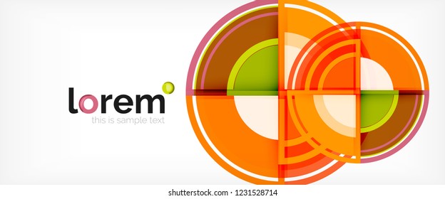 Multicolored round shapes abstract background, vector illustration