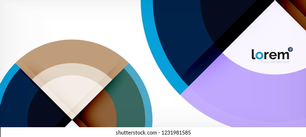 Fondo abstracto de formas redondeadas multicolores, ilustración vectorial