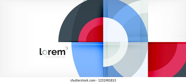 Multicolored round shapes abstract background, vector illustration