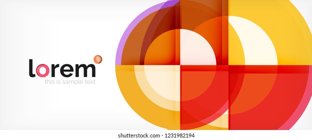 Multicolored round shapes abstract background, vector illustration