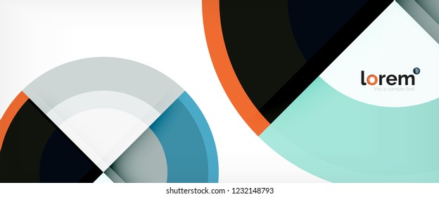 Fondo abstracto de formas redondeadas multicolores, ilustración vectorial