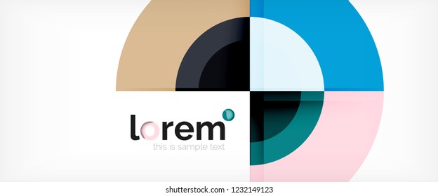 Fondo abstracto de formas redondeadas multicolores, ilustración vectorial