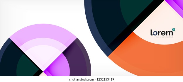 Multicolored round shapes abstract background, vector illustration