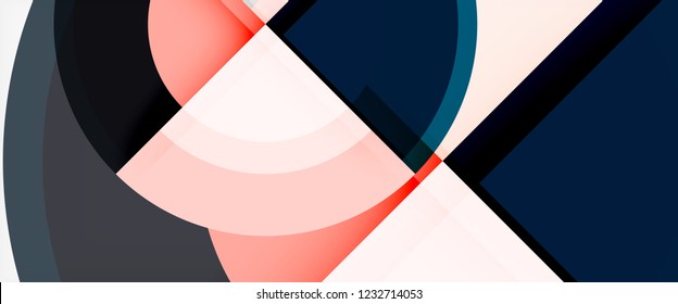 Multicolored round shapes abstract background, vector illustration