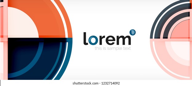 Multicolored round shapes abstract background, vector illustration