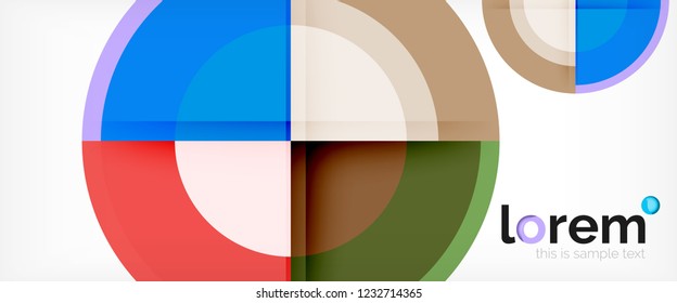 Fondo abstracto de formas redondeadas multicolores, ilustración vectorial