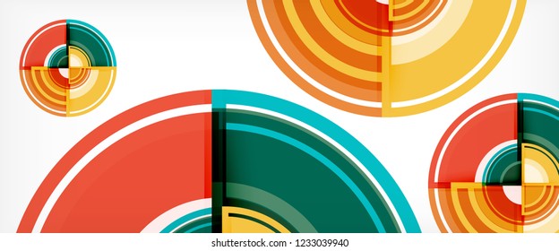 Fondo abstracto de formas redondeadas multicolores, ilustración vectorial
