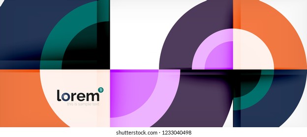 Multicolored round shapes abstract background, vector illustration