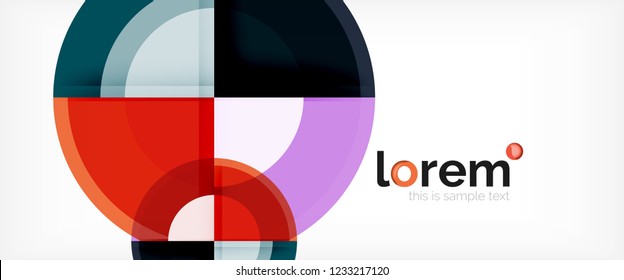 Multicolored round shapes abstract background, vector illustration