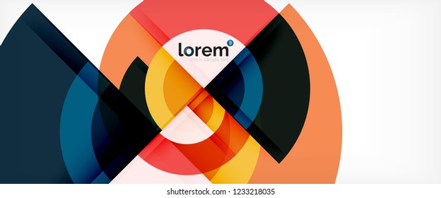 Fondo abstracto de formas redondeadas multicolores, ilustración vectorial