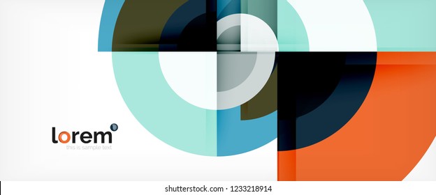 Fondo abstracto de formas redondeadas multicolores, ilustración vectorial