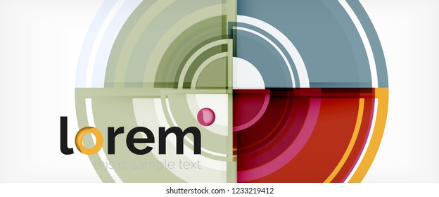 Multicolored round shapes abstract background, vector illustration