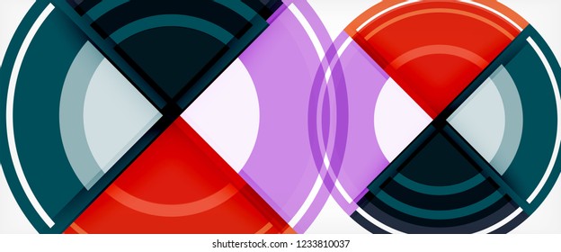 Fondo abstracto de formas redondeadas multicolores, ilustración vectorial