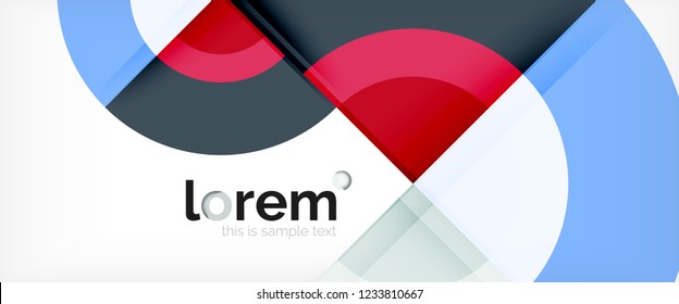 mehrfarbige runde Formen abstrakter Hintergrund, Vektorgrafik