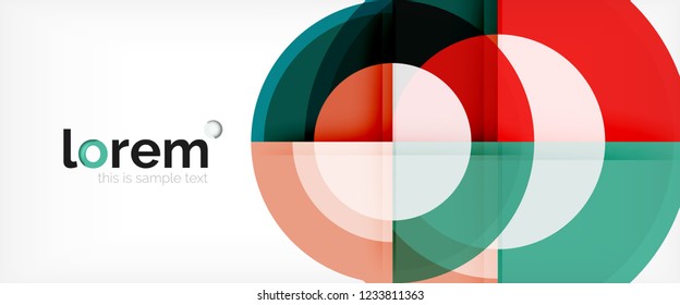 Multicolored round shapes abstract background, vector illustration