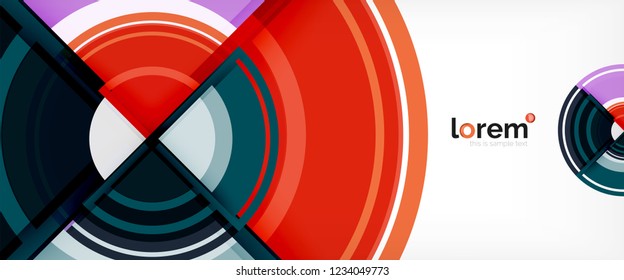 Fondo abstracto de formas redondeadas multicolores, ilustración vectorial