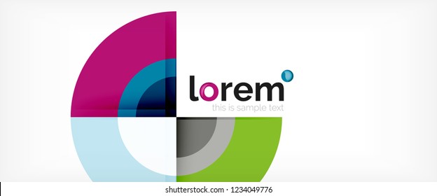 Multicolored round shapes abstract background, vector illustration