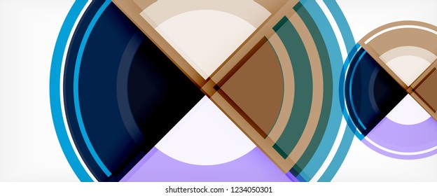 Multicolored round shapes abstract background, vector illustration